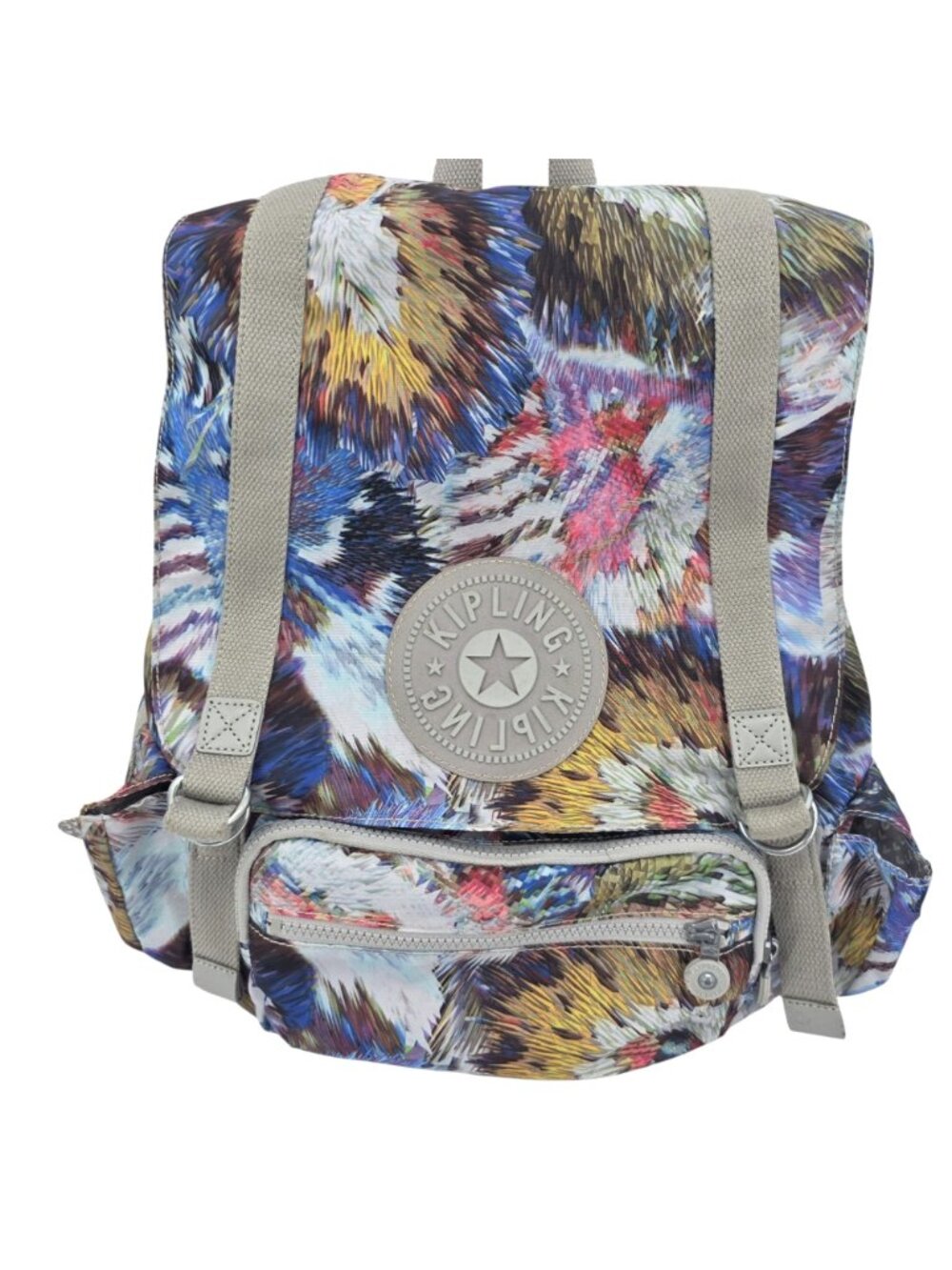 Kipling Joetsu Backpack Multicolor Abstract Pattern Multi Pocket - Picture 2 of 11